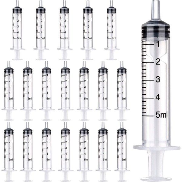 OLCANA 50 Pack 5ml Syringe with Bulk package Disposable Syringe