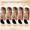 Benehair Ponytail Hairpiece, 66 cm Braid Extension with Clip, Straight,