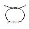TOUS Black rope and beaded bracelet for women with solid
