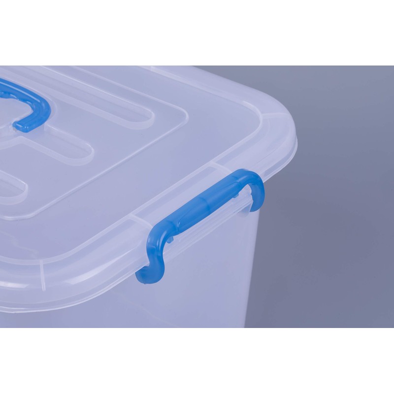 Basicwise QI003488 Large Clear Storage Container with Lid and Handles