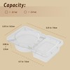 Reusable Snack Containers with Lids, 2-Compartment Bento-Style Food Box for