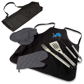 PICNIC TIME Detroit Lions BBQ Apron Tote Pro Grill Set