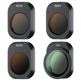 JJC ND CPL Filter Kit Compatible with DJI Mini 4 Pro, 4 Pack ND16 ND64 ND256 Neutral Density Fixed Filters CPL Polarizer, Multi Coated Ultra Light Portable ND Filter Mini 4 Pro Drone Accessories