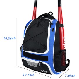 WOLT Youth Baseball Bag - Bat Backpack for Baseball, T-Ball & Softball Equipment