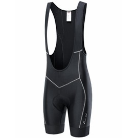 Przewalski Men’s 3D Padded Cycling Bike Bib Shorts, Bicycle Biking Bib Shorts Black
