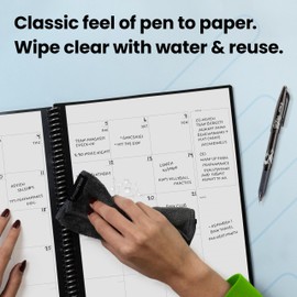 Rocketbook Smart Reusable Everyday Planner, Undated Weekly, Monthly, Annually, For Scheduling, Executive Size, 6x8.8, Teal