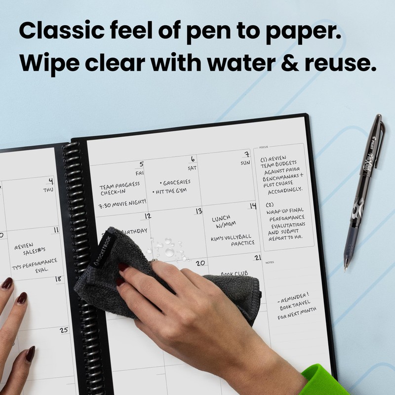 Rocketbook Smart Reusable Everyday Planner, Undated Weekly, Monthly, Annually, For