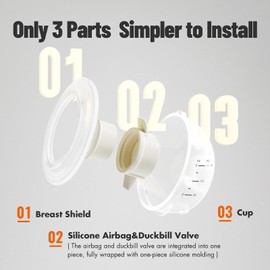 Phanpy Handsfree Wearable Breastmilk Collection Cups S4, Original Phanpy Breast Pump Replacement Accessories, 24 mm Flange and 20mm Insert Included, 12 oz / 360 ml, 2 Piece