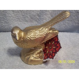 Gold Bird Decorative Figurine New No Box Made In India 5.5" X 5.5"