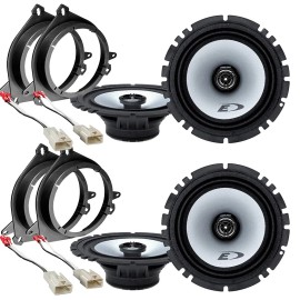 Alpine SXE1726S 6.5" Front & Rear Speakers + install kit for select Toyota/Scion