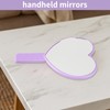 TBWHL Heart-Shaped Travel Handheld Mirror, Cosmetic Hand Mirror with Handle,