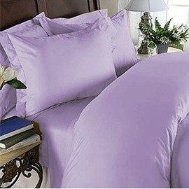 Elegant Comfort Ultra Soft 4-Piece Bed Sheet Set - 1500 Premium Hotel Quality Microfiber, Wrinkle & Fade Resistant, Includes Flat Sheet, Fitted Sheet and 2 Pillowcases, Queen, Lavender