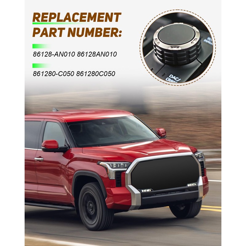Display Power Volume knob Switch Fit for Toyota Tundra Sequoia