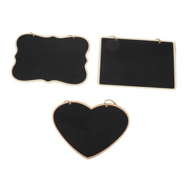 KICHOUSE Shop Front Decor 3pcs Heart Shape Wooden Board Office Memo Shopping List