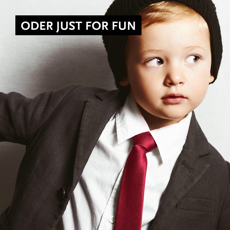 DonDon® Children’s Boy’s Tie, Silk Look, Shiny, Elasticated -