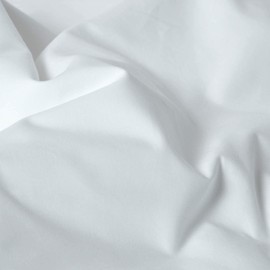 HOMESCAPES Percale Bed Sheet without Elastic Band, White, 230 x 255 cm, Cotton Bed Sheet without Fitted Edge, Egyptian Cotton