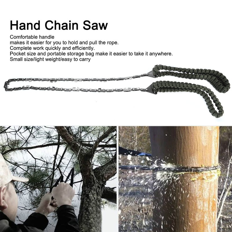 Portable Hand Chain Saw High Carbon Steel Cutting Trimming Survival