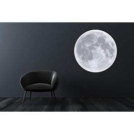 Moon Wall Decal Room Decor - Bedroom Wall Stickers - Moon Removable Wallpaper - Moon Wall Mural Vinyl Art Décor Sticker (36" x 36")