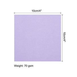 QUARKZMAN 50 Sheets Origami Paper Both Sides Light Purple 10 x 10 cm 70gsm Square Folding Sheets for Arts Crafts Beginners Gift Decoration