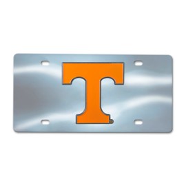 FANMATS 24522 Tennessee Volunteers Stainless Steel Front License Plate with Large 3D Molded Team Metal Emblem