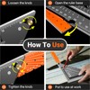 Preciva Foldable Carpenter Square Ruler, 12" (1/16" Scale) Aluminum Alloy
