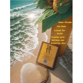 Wywick Candles - Pineapple Coast Hand Poured 2.4oz 6pc Dye-Free Soy Blend Wax Melts with Natural and Essential Oils