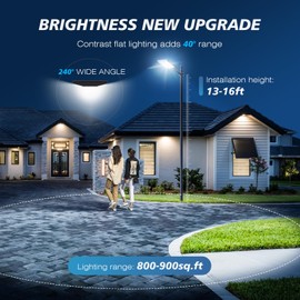 5000W Solar Street Lights Outdoor - 6500K Wide Angle Solar Lights Outdoor Waterproof, LED Flood Light Motion Sensor, Parking Lot Light Commercial Dusk to Dawn with Remote Control for Yard(4 Pack)