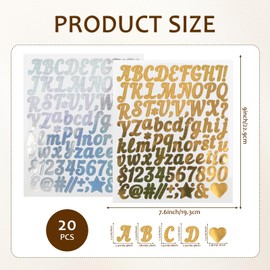 Letter Stickers 1760 Pcs Alphabet Stickers Gold and Silver,Letras Personalizadas para Decorar for Decorating Graduation Caps,Scrapbooks,Water Bottles(9 * 7.6in)