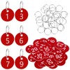 Flintronic Portachiavi Numerati, Targhette Numerate in Plastica, 30 Pezzi