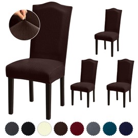 Fafua Stretch Dining Chair Covers Set of 4, Removable Washable Slipcovers for Dining Room, Hotel, Ceremony