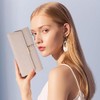 Cartera de mujer de cuero compacta con bloqueo rfid, Billetera