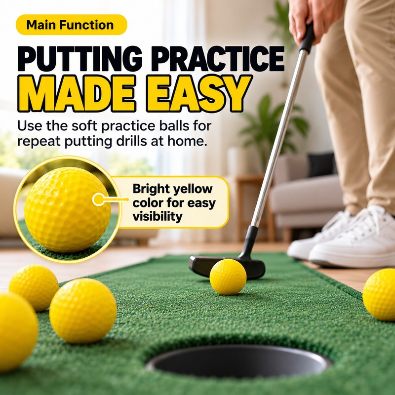 10-Pack Soft Golf Practice Balls for Indoor Swing Training –