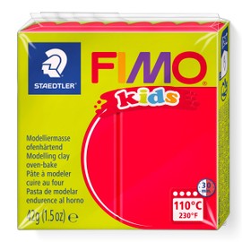 Fimo Kids Modelling Clay, Oven-Holding, Red, 42 g, Pack of 1