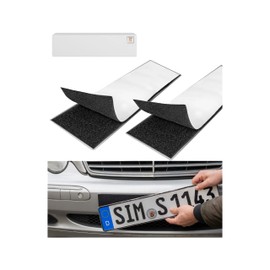 Frameless Velcro Number Plate Holder, for Two Number Plates, Provides Sporty Look, Can Be Cut to Size 500 x 100 mm Hook and Loop Tape, Car Number Plate Holder, Number Plate Holder