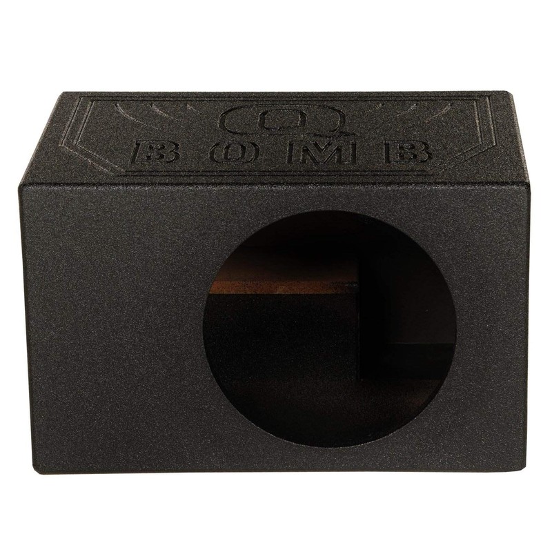 Q Power Single 8-Inch Vented Chamber Subwoofer Box, Side-Ported Design