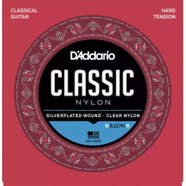 D'Addario EJ27H Student Nylon Classical Guitar Strings, Hard Tension