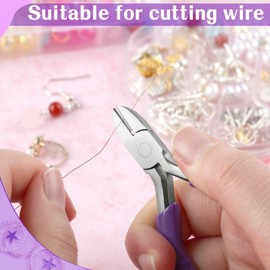 SPEEDWOX 3-Inch Diagonal Cutters Small Wire Cutting Pliers for Jewelry Making, Floral Wire, Zip Ties - Mini Side Cutting Tool, Snips, Flush Pliers