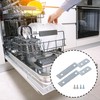 RDEXP 2Pieces Silver Dishwasher Side Mount Bracket Kit w/Screws Replacement