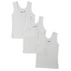 Bambini White Tank Top 3 Pack - Medium - White