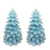 eBoutik - Set of 2 Christmas Tree Unscented Candles -