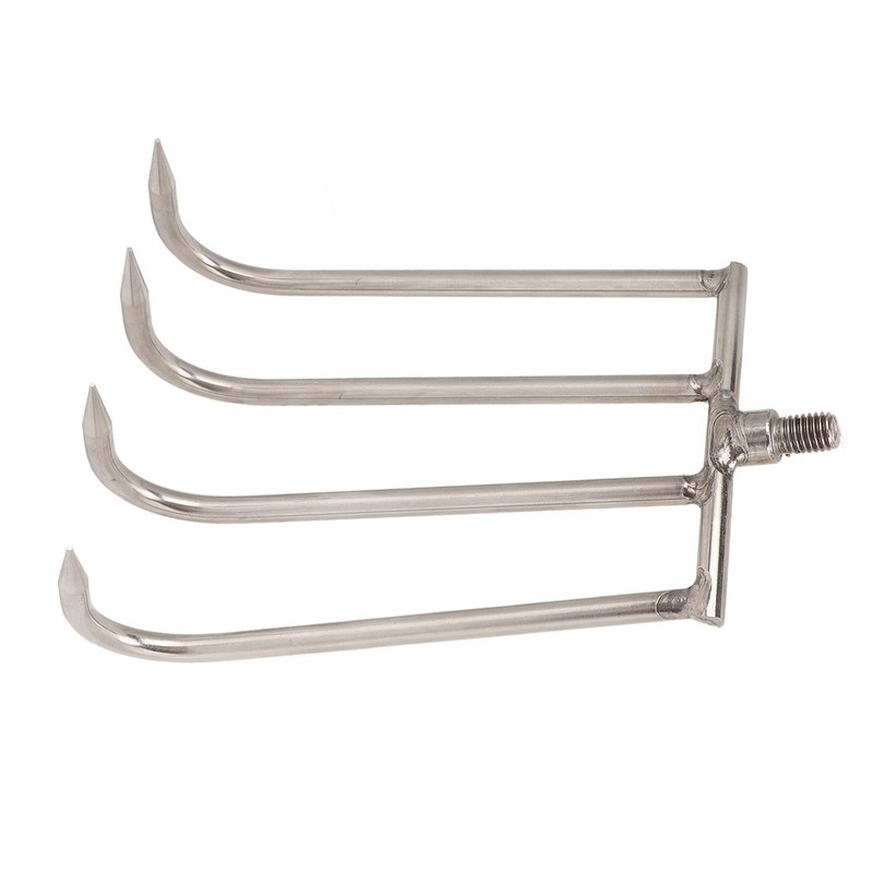 VBESTLIFE Portable Aquatic Weed Rake, 4 Teeth, Stainless Steel Head,