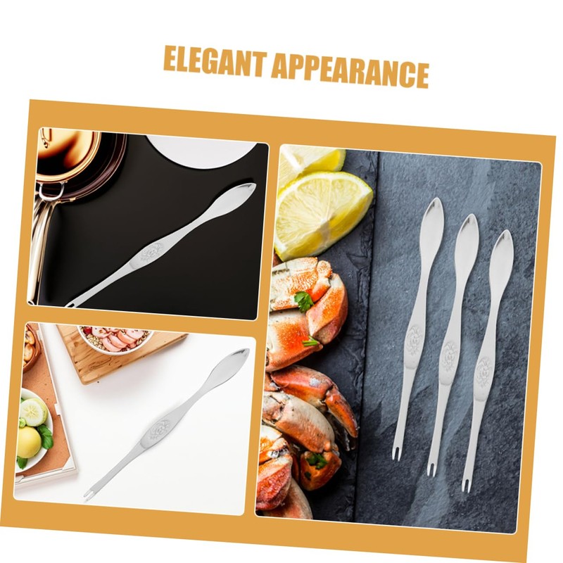ULTECHNOVO 8pcs Stainless Steel Crab Eating Tools Set Ergonomic Crab