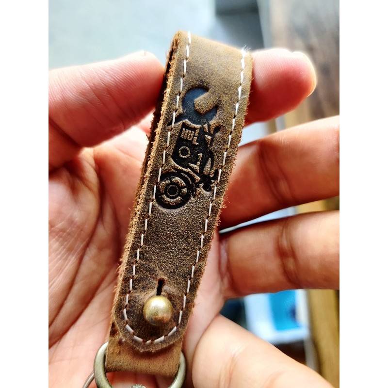 THE BIKERZ BUFF LEATHER KEY CHAIN/RING