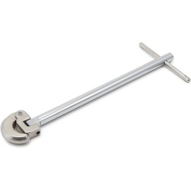 Edward Tools 12-Inch Adjustable Basin Wrench - Carbon Steel, Chrome Plated Body, Nickel Plated Jaw - Perfect for Faucets, Supply Lines, Valves, and Drains - Heavy Duty Plumbing Tool for Tight Spaces