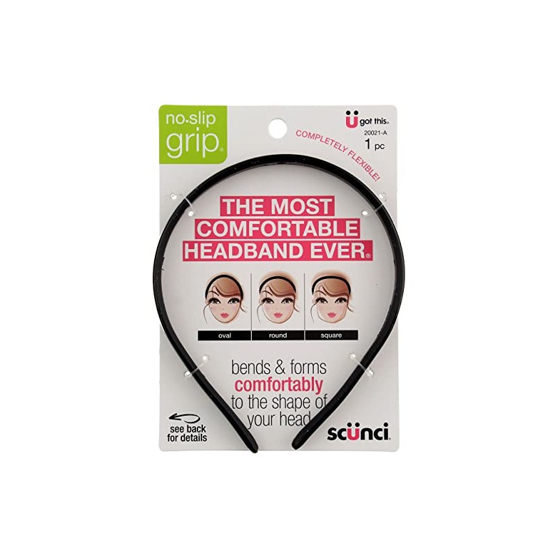 Scunci No Slip Grip Bendable Headband - 3 per case.