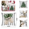 Ayizhiniu 4 x Christmas Cushion Covers, Winter Snowman Cushion Cover,