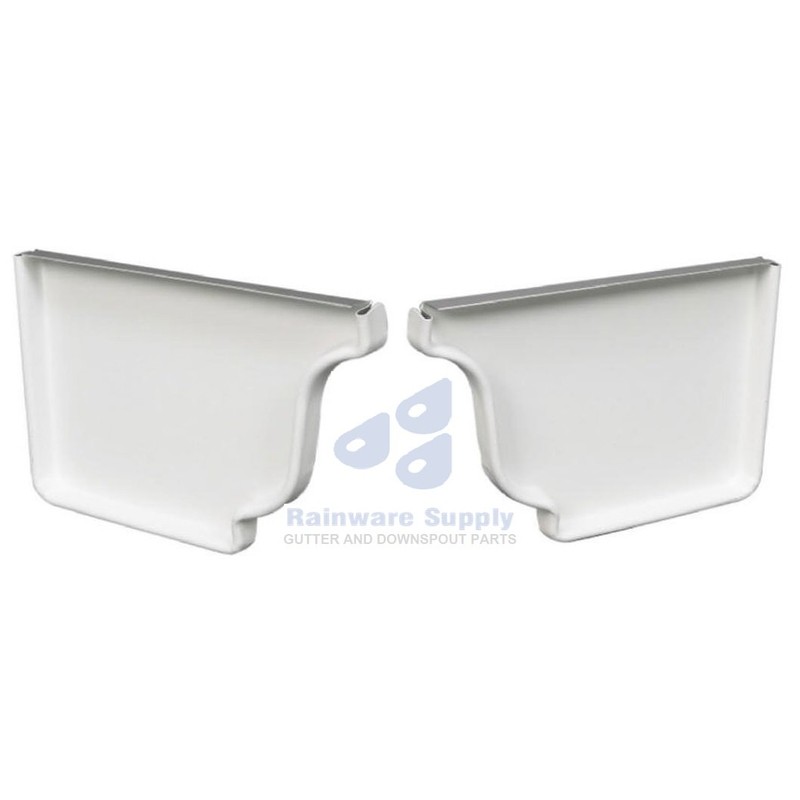 Rainware Supply 5-Inch Aluminum End Caps, Royal Brown or White,