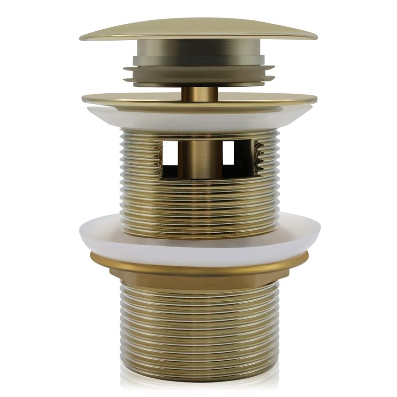 FerdY Pop-up Drain for Freestanding Bathtub, Gold Finish, cUPC Certification,