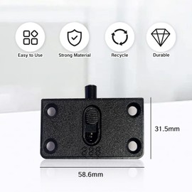 BRBASAP 2 Sets Sliding Cabinet Door Hardware Black Hidden Track Closet Wheels and Rollers Durable Sliding Door Hardware for Bookcase Wardrobe Closet Furniture Sliding Door Track System