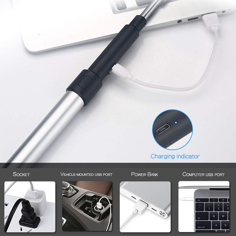 Summoner Electric Rechargeable USB Plasma Lighter, Telescopic & 360 Arc,